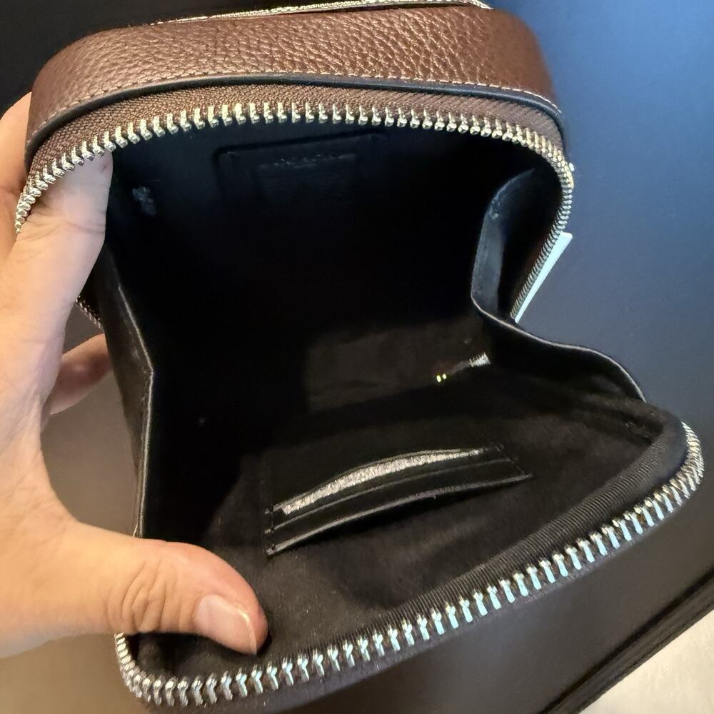 NWT Coach Men's Stanton Crossbody In Signature Jacquard Silver/Oak/Maple CH097 - Picture 9 of 13